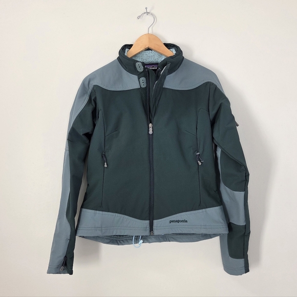 Patagonia Scythe Jacket Womens Medium Seaweed Green Soft Shell Fleece